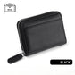Portefeuille porte-cartes femme cuir véritable compact zippé anti-RFID 14/20 cartes