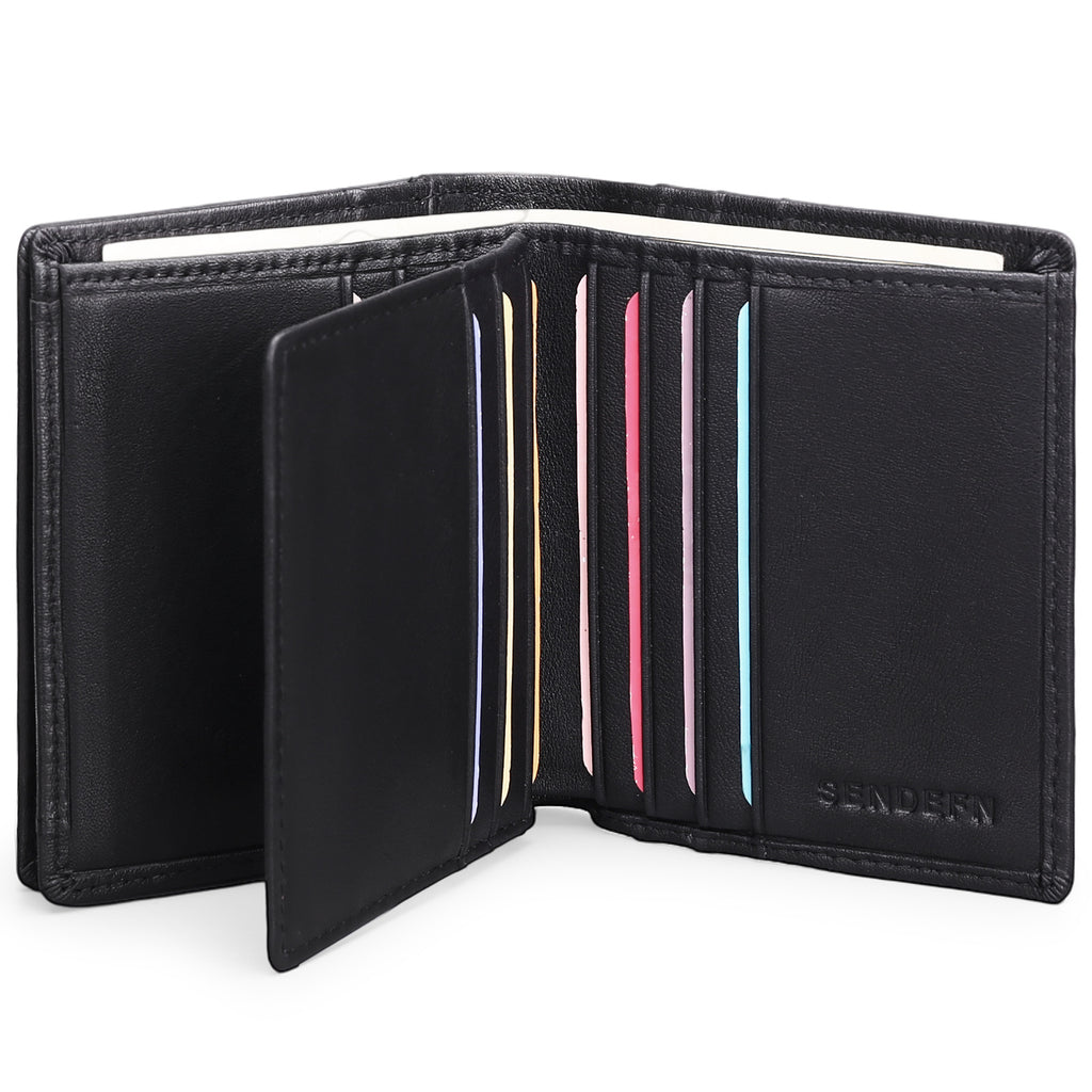 Portefeuille homme à quatorze fentes, doublure anti-RFID PU