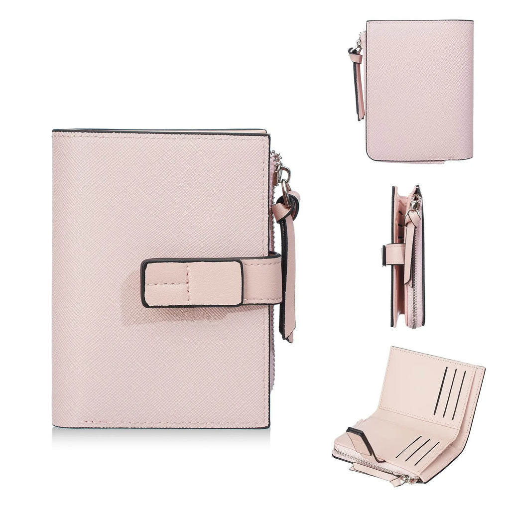 Portefeuille femme en cuir PU avec dragonne et multi-compartiments — photo 13