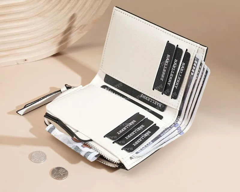 Portefeuille femme en cuir PU avec dragonne et multi-compartiments — photo 2