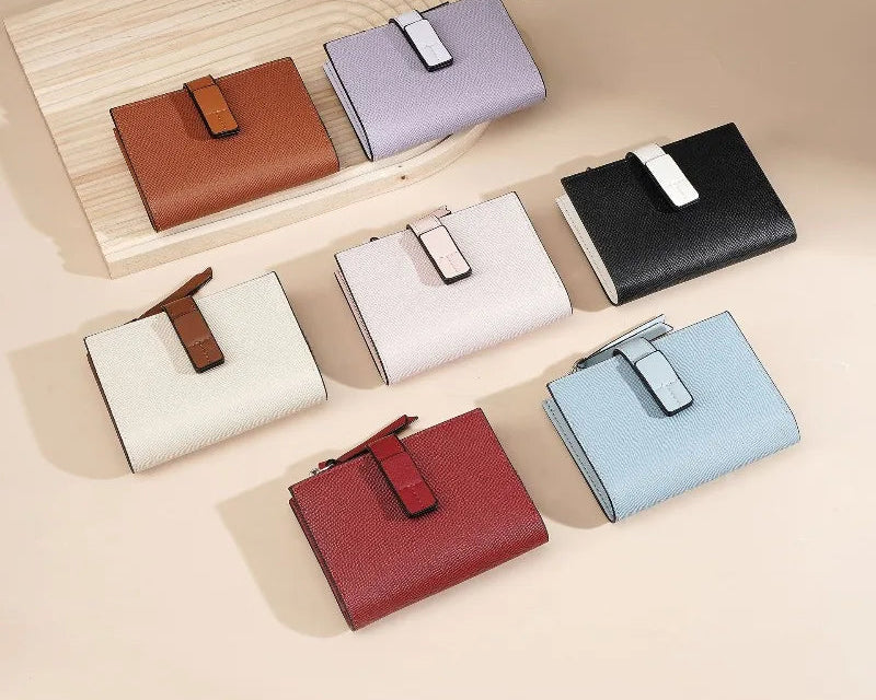 Portefeuille femme en cuir PU avec dragonne et multi-compartiments — photo 3