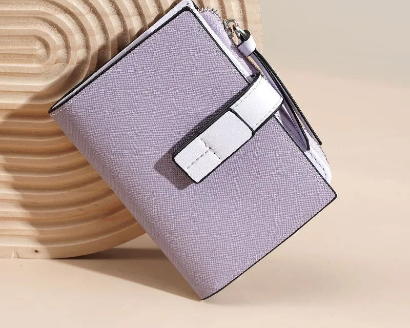 Portefeuille femme en cuir PU avec dragonne et multi-compartiments — photo 6 Image