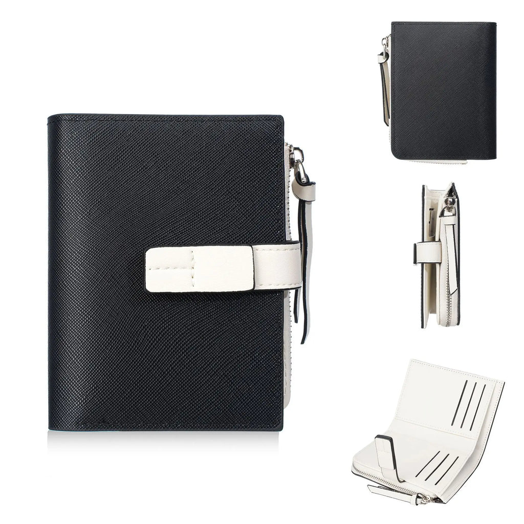 Portefeuille femme en cuir PU avec dragonne et multi-compartiments — photo 8