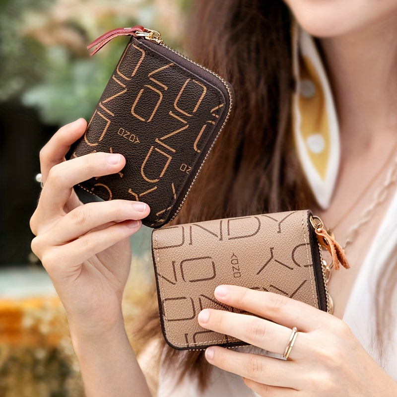 Coffret cadeau : trois portefeuilles femme au monogramme