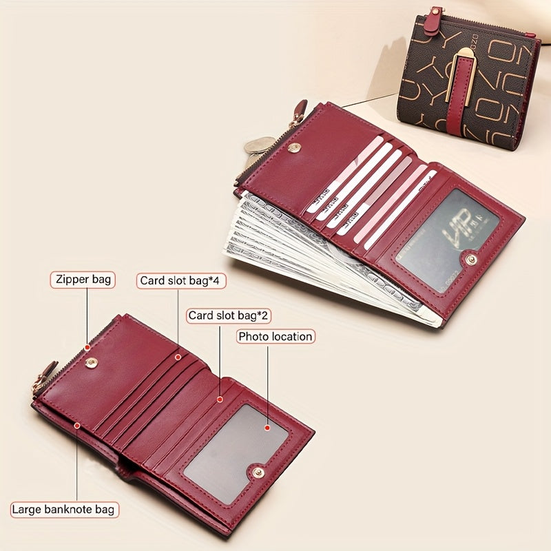 Coffret cadeau : trois portefeuilles femme au monogramme