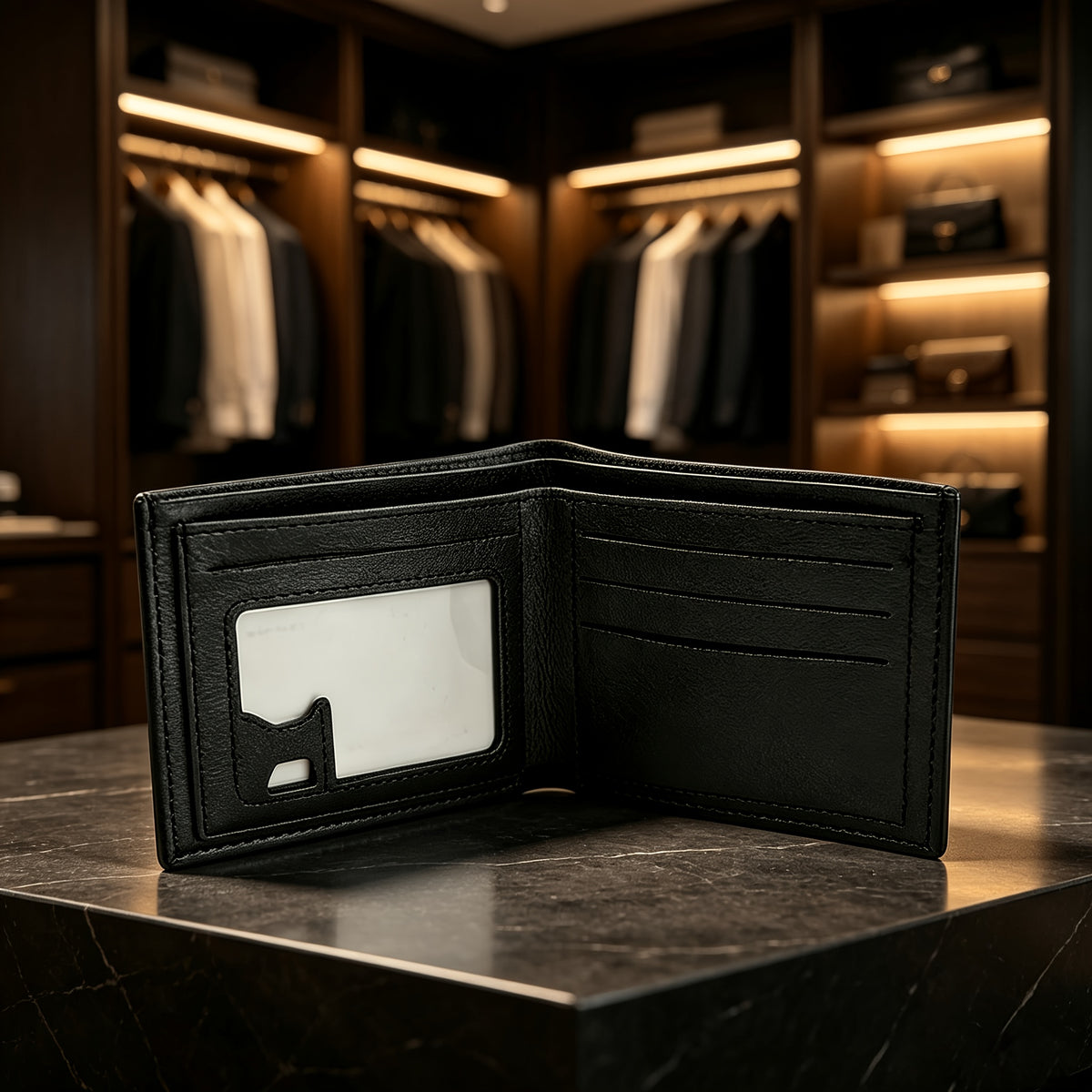 Portefeuille homme et ceinture assortie, ensemble 2 pièces