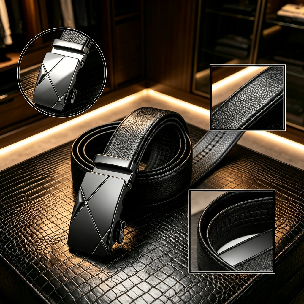 Portefeuille homme et ceinture assortie, ensemble 2 pièces