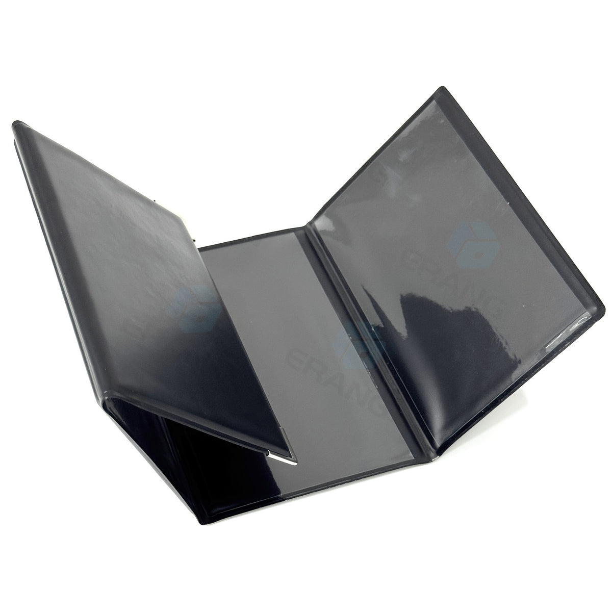 Étui carte grise PVC souple à quatre volets, 34,7 cm déplié