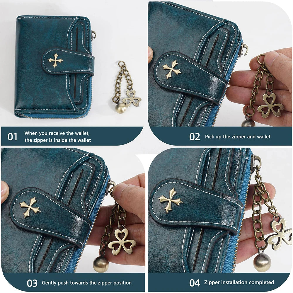 Grand portefeuille femme zippé à poche téléphone en façade
