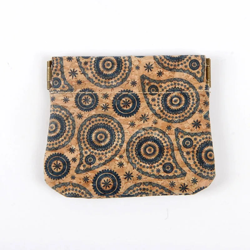 Lot de 10 mini porte-monnaie en liège et PU à motifs floraux — photo 6