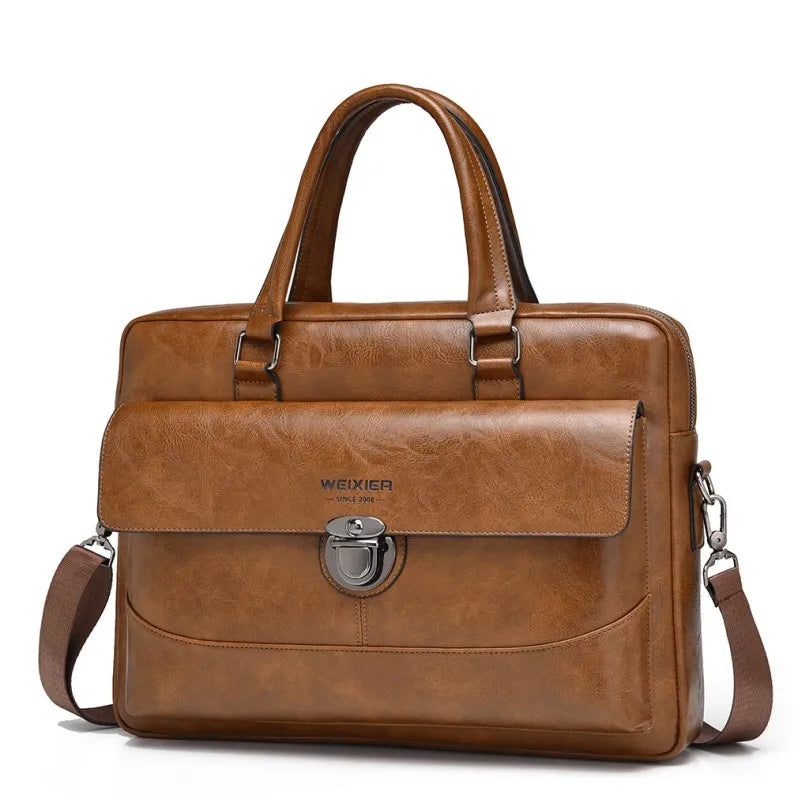 Mallette business en cuir PU pour homme avec bandoulière amovible — photo 3