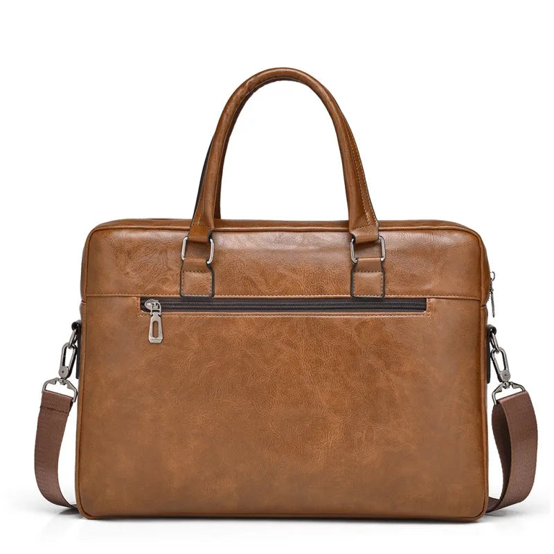 Mallette business en cuir PU pour homme avec bandoulière amovible — photo 4