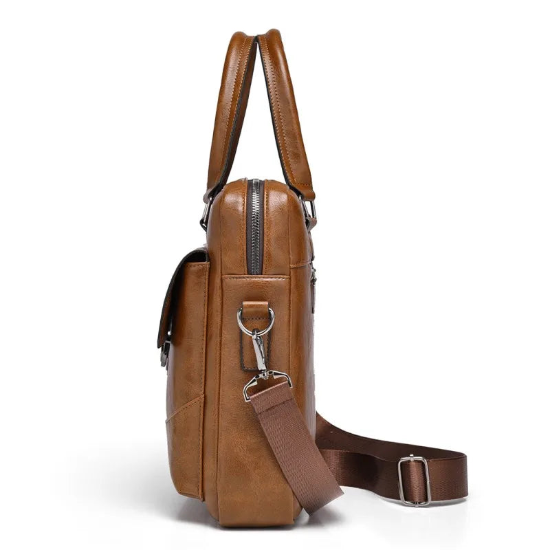 Mallette business en cuir PU pour homme avec bandoulière amovible — photo 5