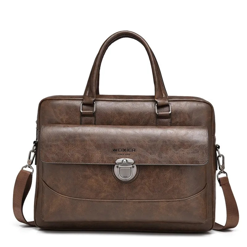 Mallette business en cuir PU pour homme avec bandoulière amovible — photo 7