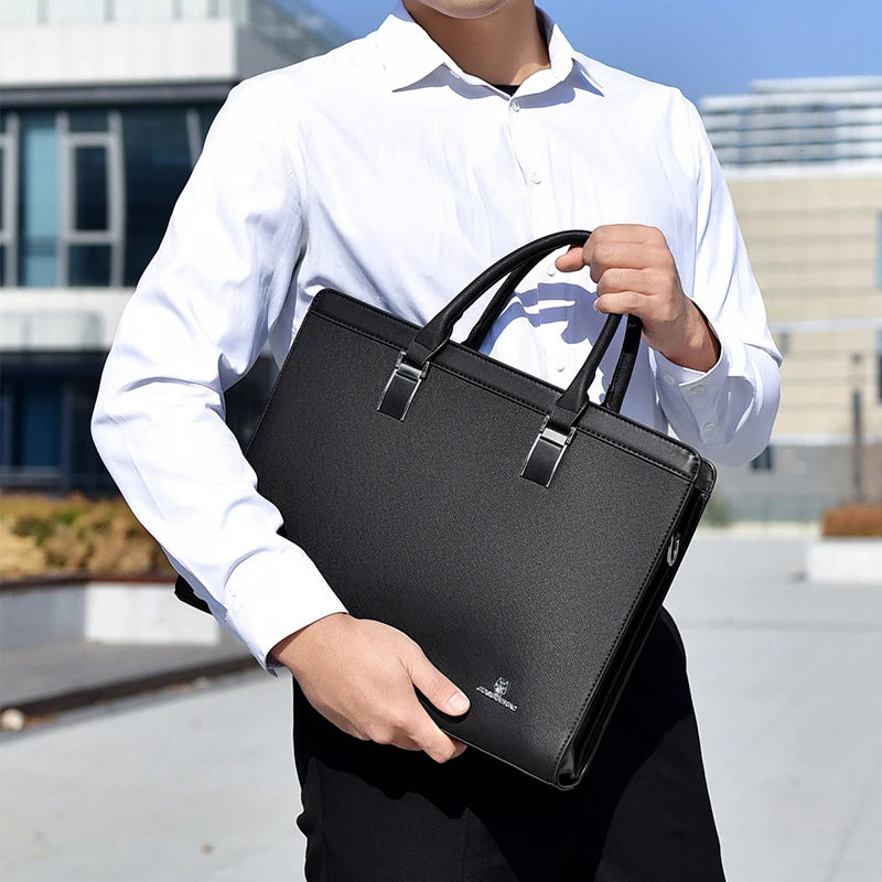 Mallette business d'executive en pvc pour homme - sacoche ordinateur et documents a4 — photo 1