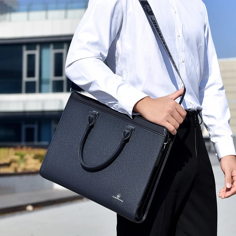 Mallette business d'executive en pvc pour homme - sacoche ordinateur et documents a4 — photo 4