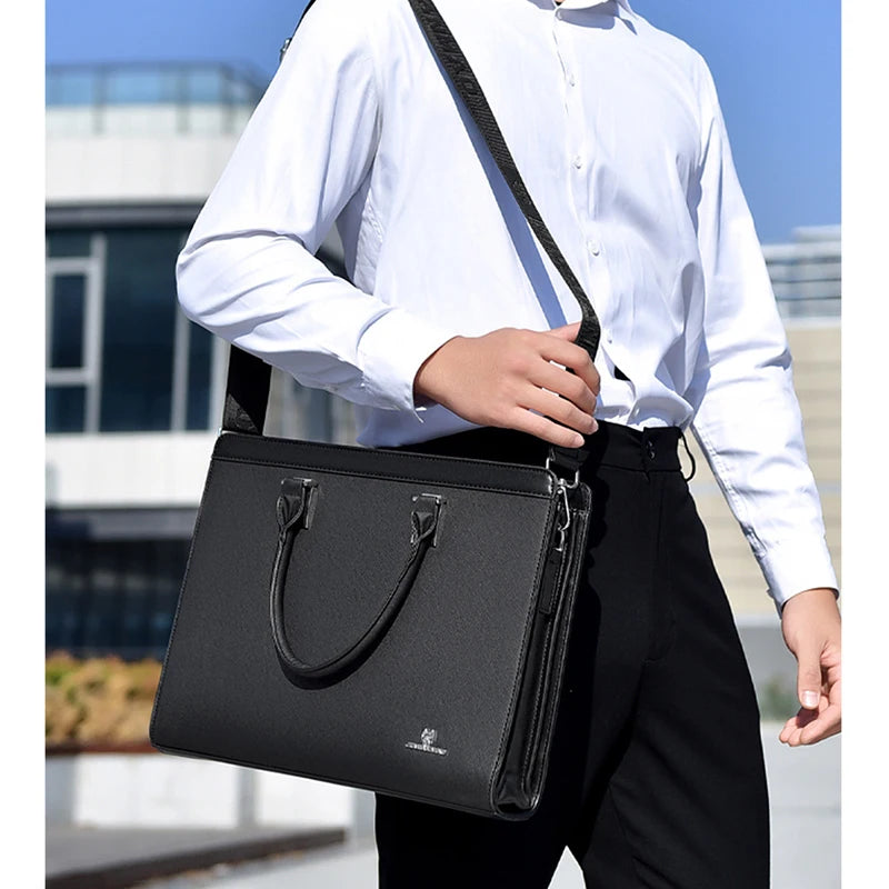 Mallette business d'executive en pvc pour homme - sacoche ordinateur et documents a4 — photo 5