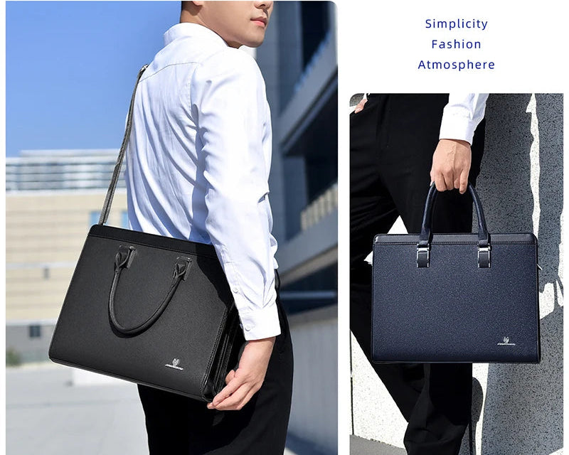 Mallette business d'executive en pvc pour homme - sacoche ordinateur et documents a4 — photo 6