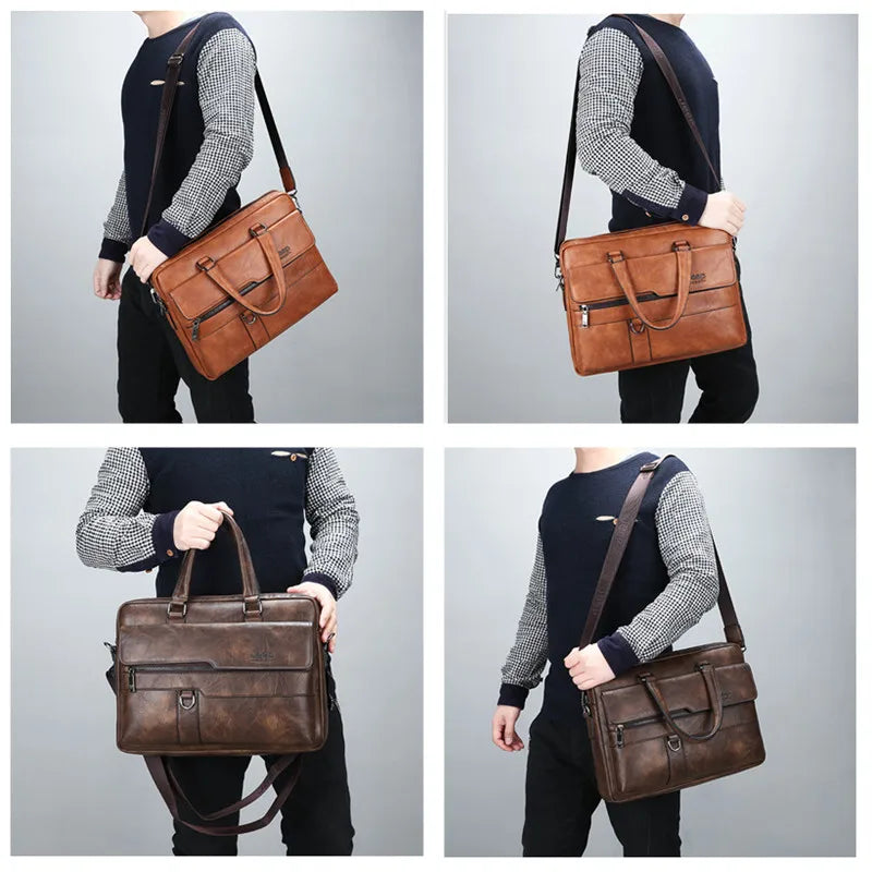 Mallette business  en cuir refendu pour homme - sacoche ordinateur 13,3 — photo 1
