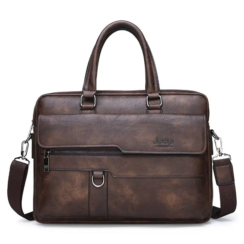 Mallette business  en cuir refendu pour homme - sacoche ordinateur 13,3 — photo 2