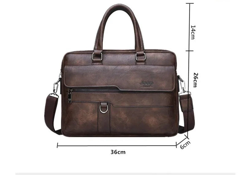 Mallette business  en cuir refendu pour homme - sacoche ordinateur 13,3 — photo 3