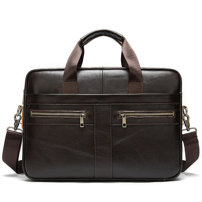 Mallette business Westal en cuir véritable pour homme - sacoche bureau et avocat — photo 4 Image
