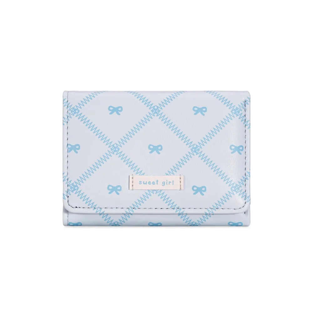 Mini portefeuille trois volets à motif nœuds et broderies pour femme — photo 10