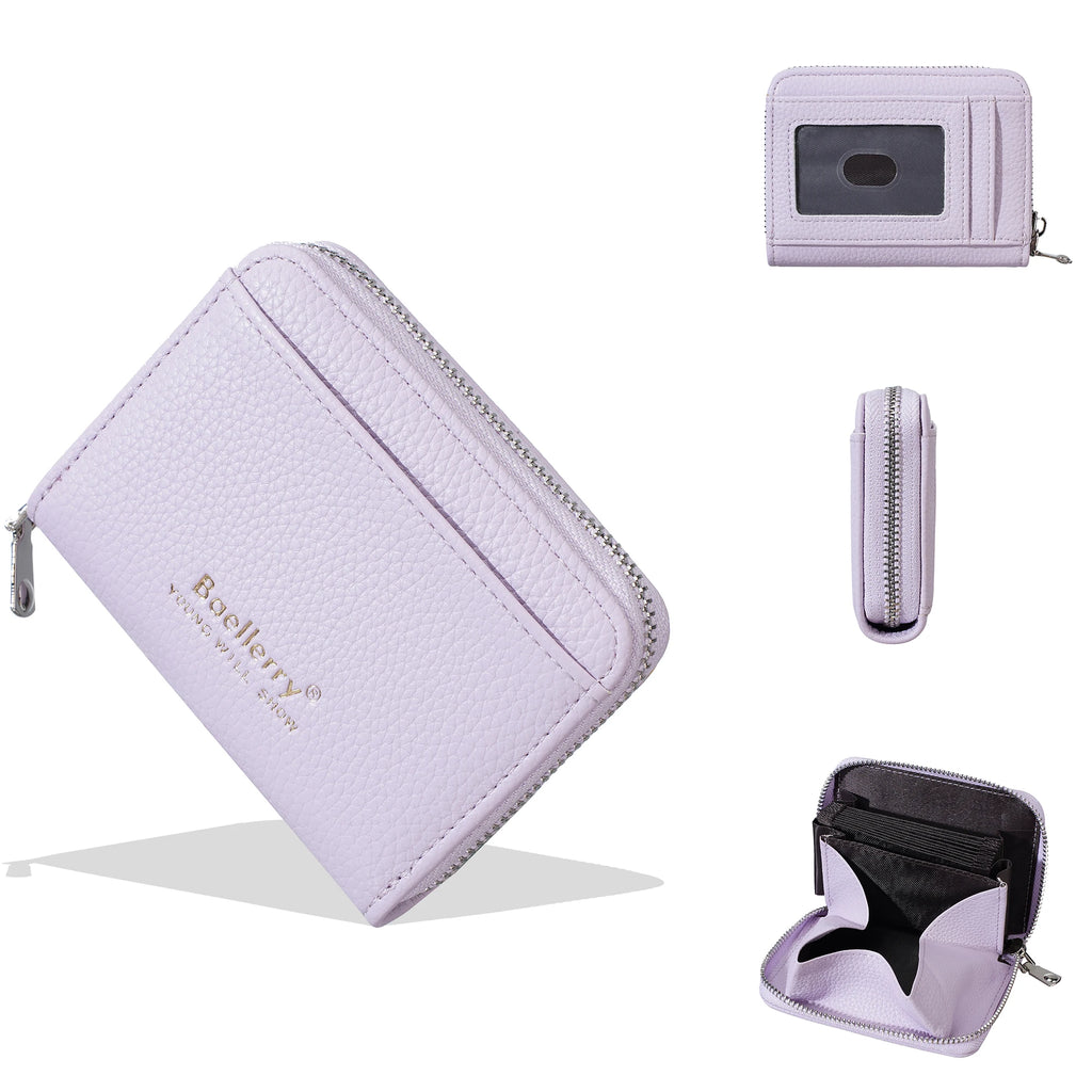Porte-carte femme ultra-fin zippé avec rangement accordéon — photo 13
