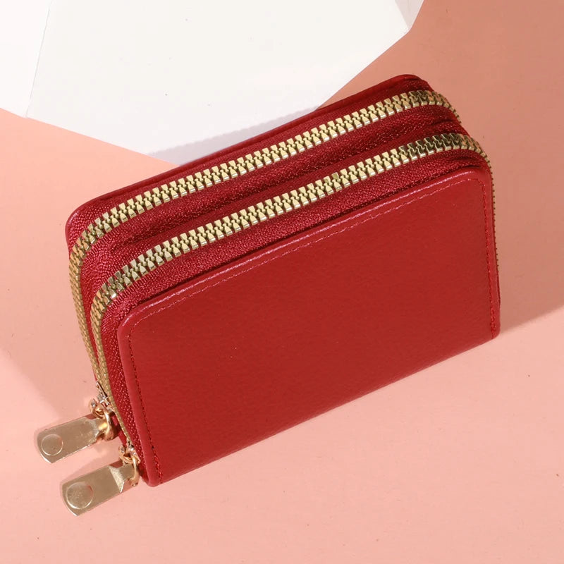 Porte-monnaie zippé en cuir PU - grande capacité pour femme — photo 13