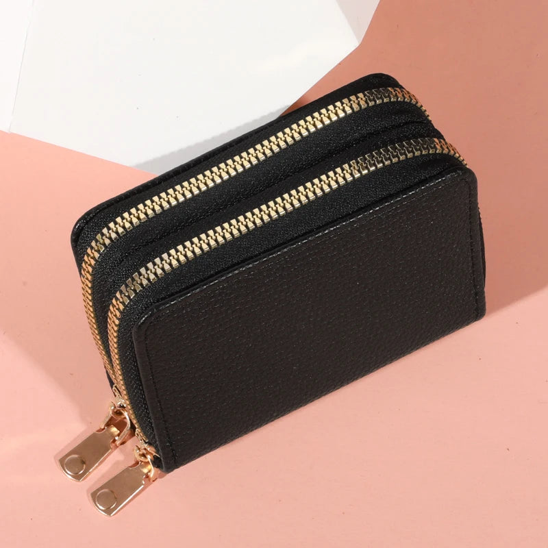 Porte-monnaie zippé en cuir PU - grande capacité pour femme — photo 15 Image