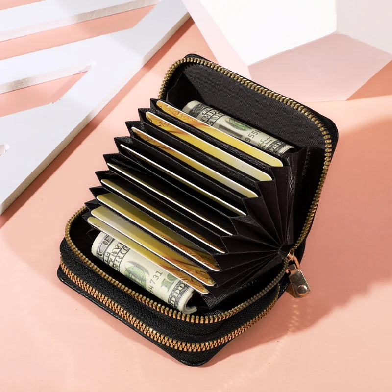 Porte-monnaie zippé en cuir PU - grande capacité pour femme — photo 2
