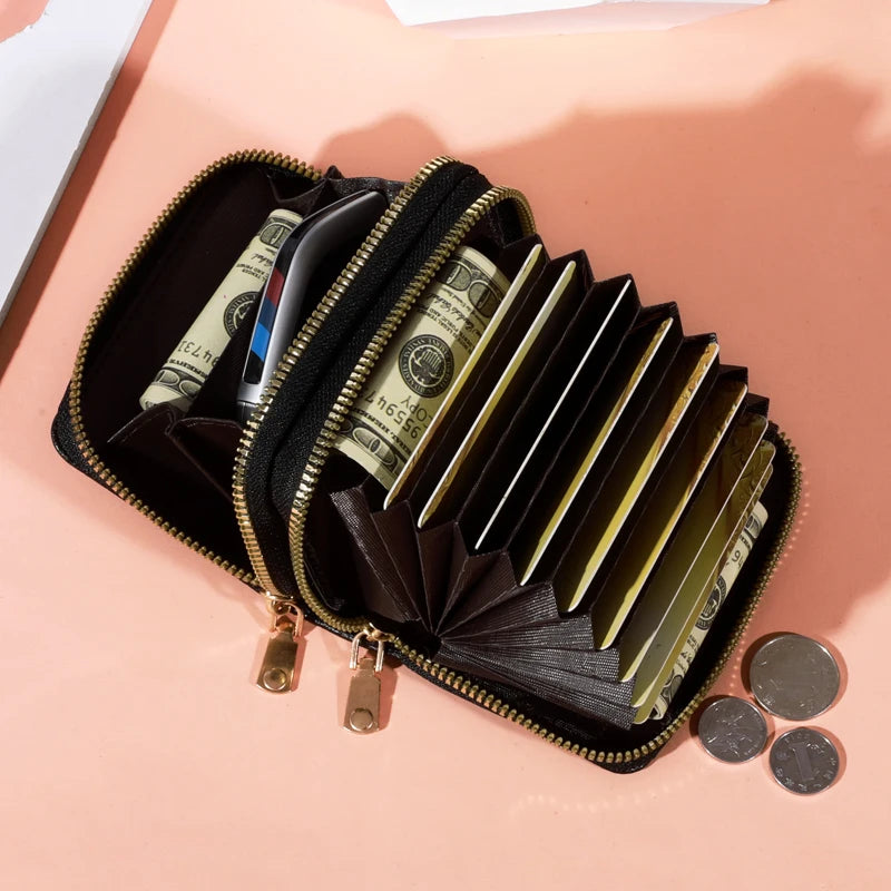 Porte-monnaie zippé en cuir PU - grande capacité pour femme — photo 3