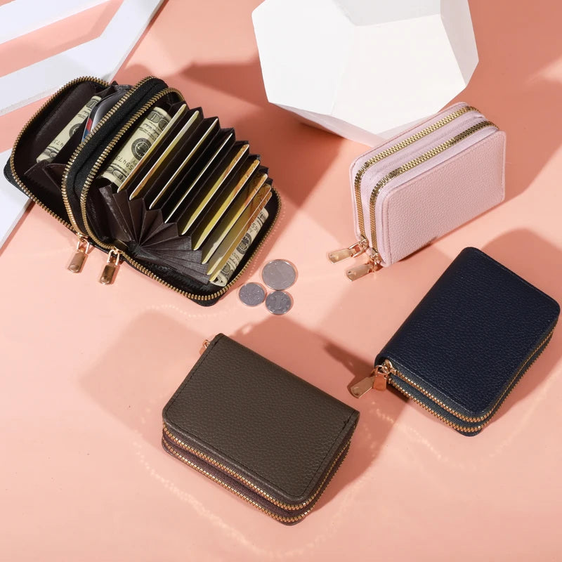 Porte-monnaie zippé en cuir PU - grande capacité pour femme — photo 5