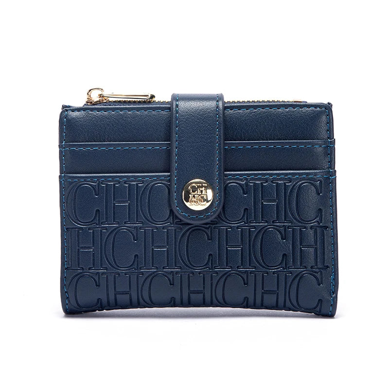 Petit portefeuille femme en cuir pu avec fermeture éclair et hasp sécurisé — photo 5