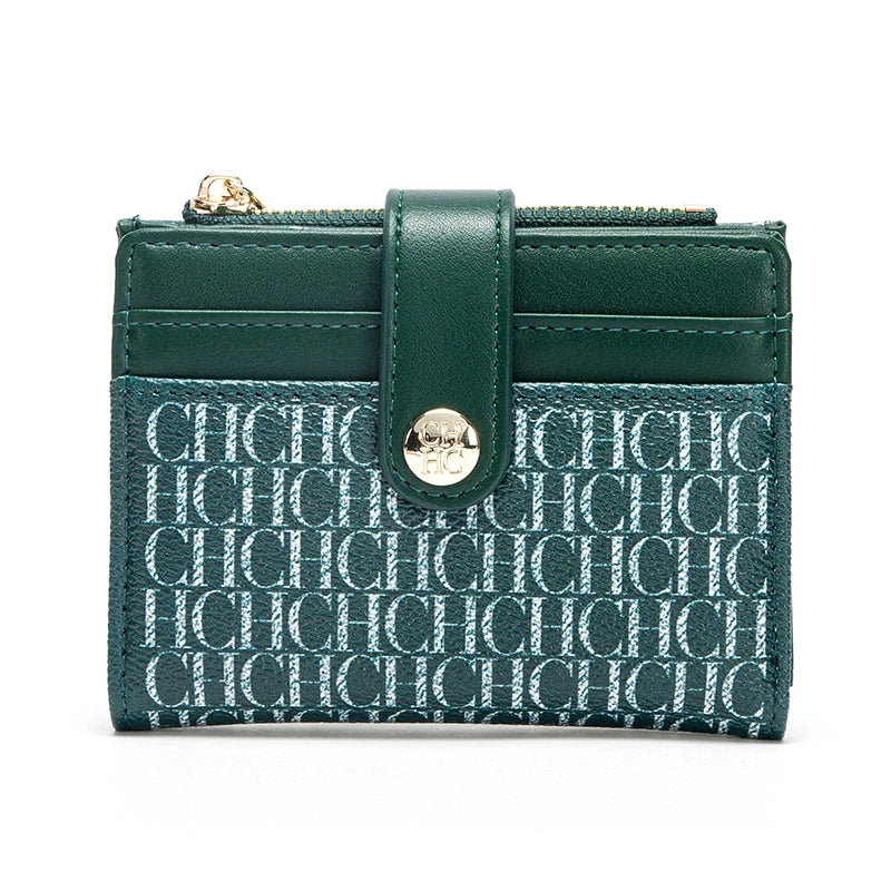 Petit portefeuille femme en cuir pu avec fermeture éclair et hasp sécurisé — photo 8