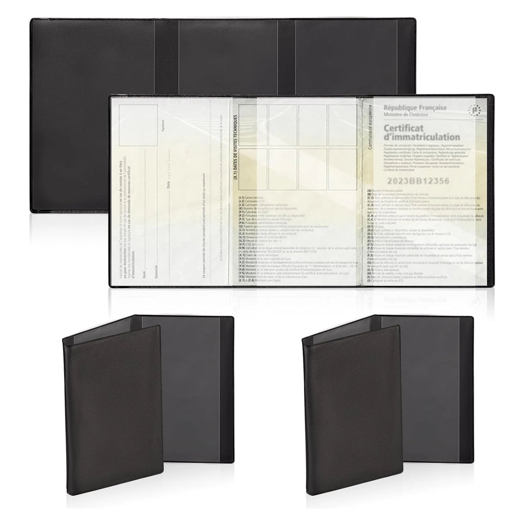Pochette transparente pour carte grise et assurance voiture en PVC - lot de 2 — photo 1