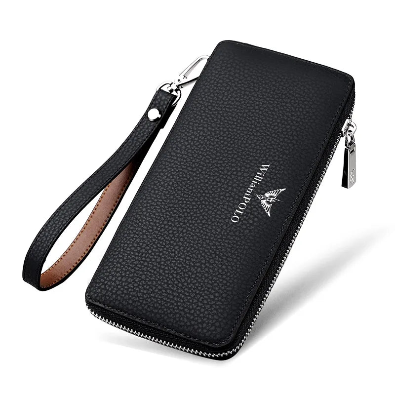 Pochette long portefeuille en cuir de vachette pour homme — photo 2