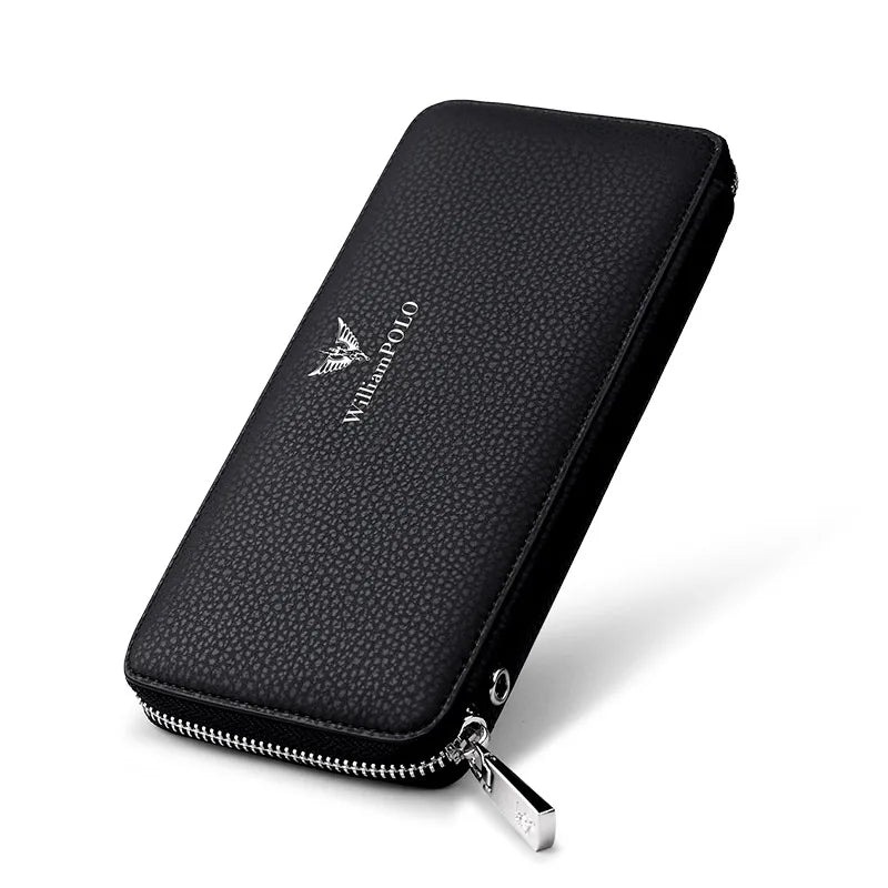 Pochette long portefeuille en cuir de vachette pour homme — photo 5