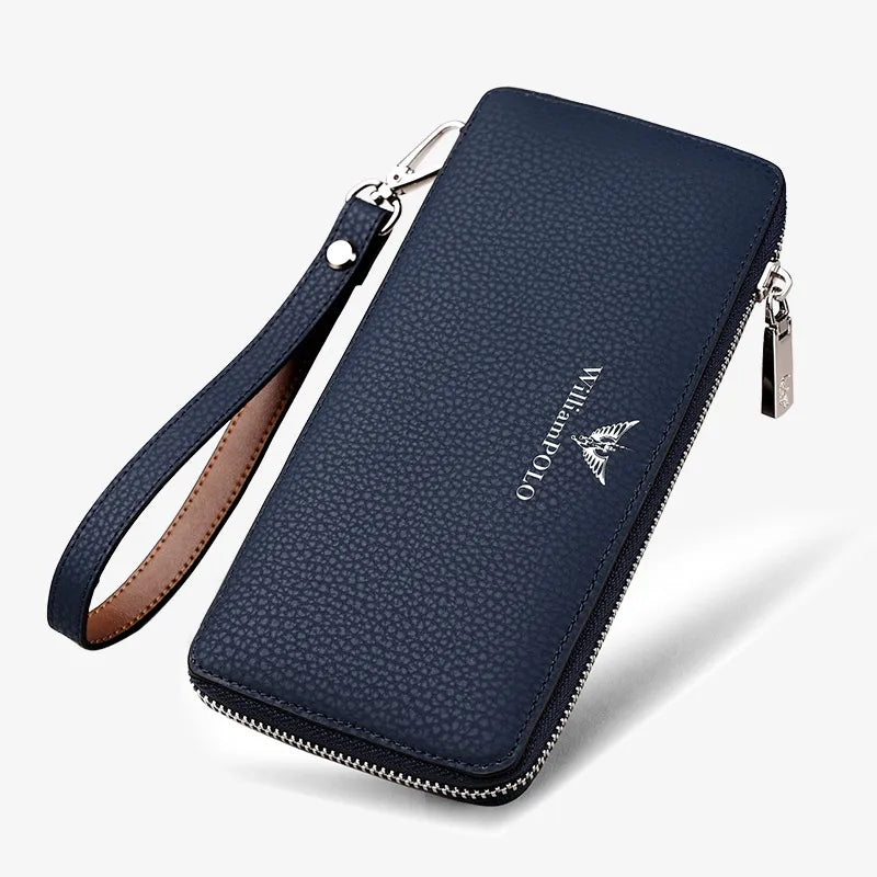 Pochette long portefeuille en cuir de vachette pour homme — photo 9