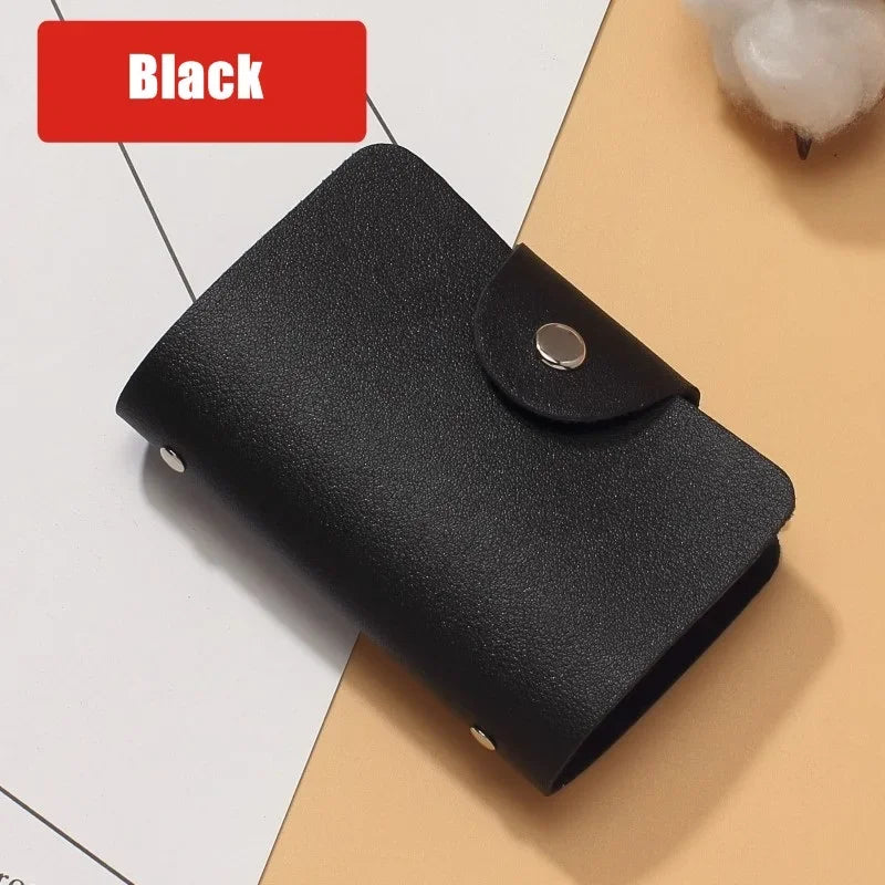 Porte-carte 24 fentes anti-vol en cuir pu pour femme et homme — photo 1