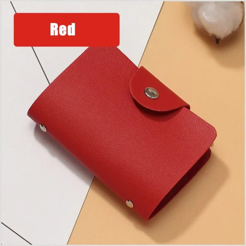 Porte-carte 24 fentes anti-vol en cuir pu pour femme et homme — photo 10