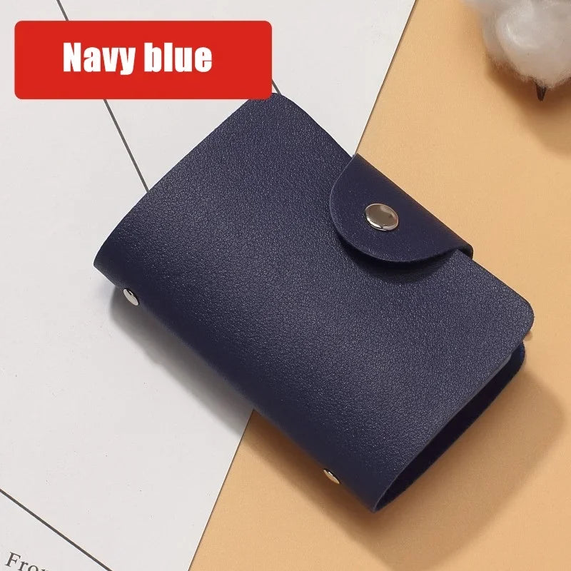 Porte-carte 24 fentes anti-vol en cuir pu pour femme et homme — photo 12