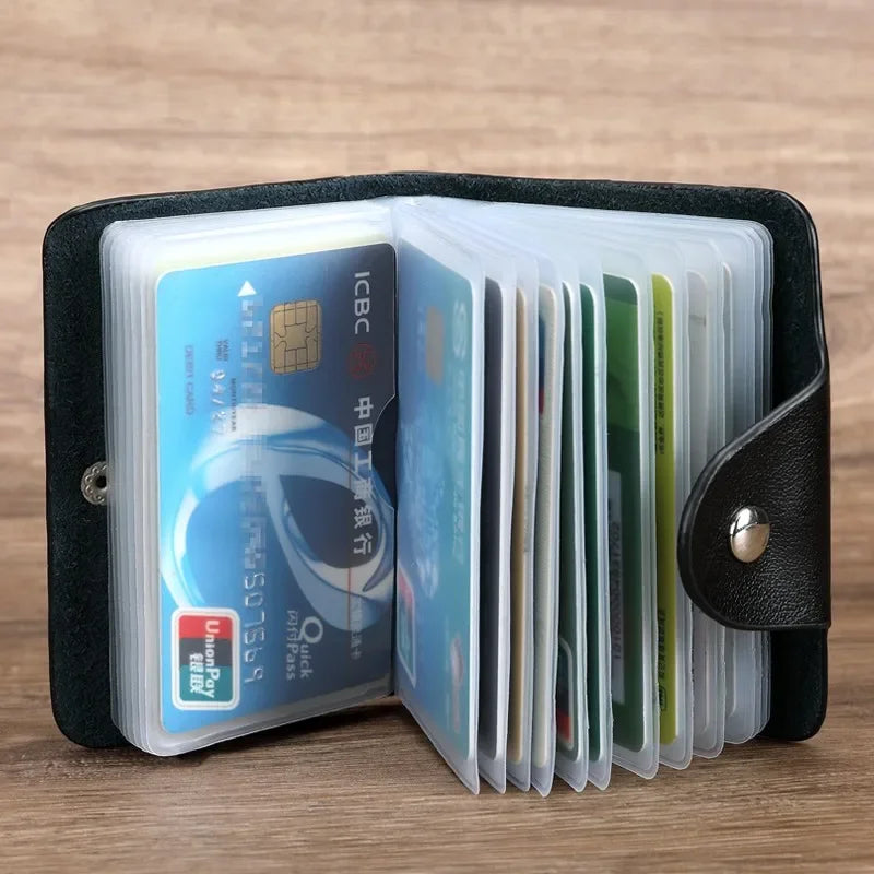 Porte-carte 24 fentes anti-vol en cuir pu pour femme et homme — photo 2