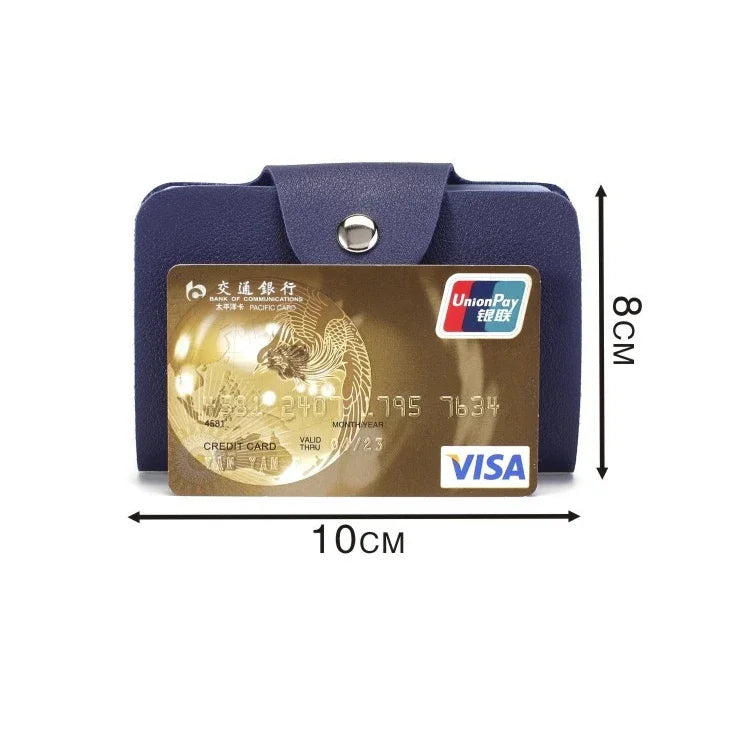 Porte-carte 24 fentes anti-vol en cuir pu pour femme et homme — photo 4