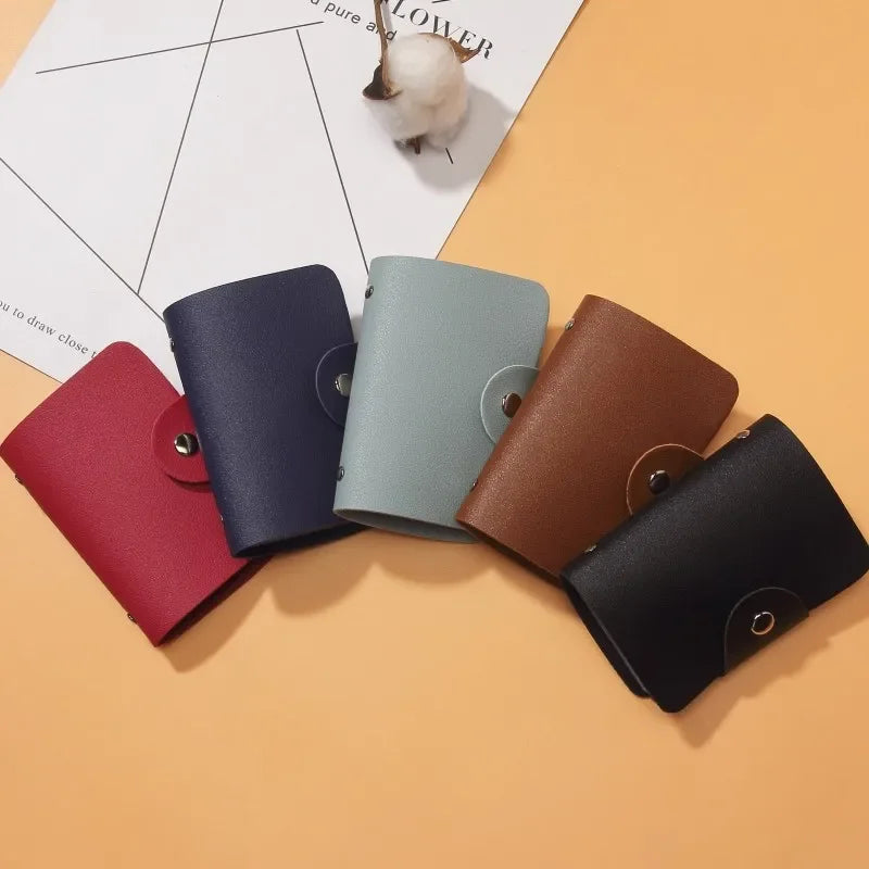 Porte-carte 24 fentes anti-vol en cuir pu pour femme et homme — photo 5