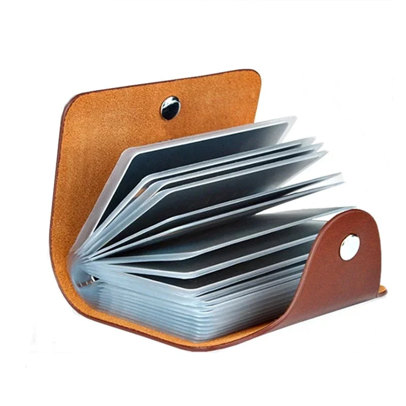 Porte-carte 24 fentes anti-vol en cuir pu pour femme et homme — photo 7 Image