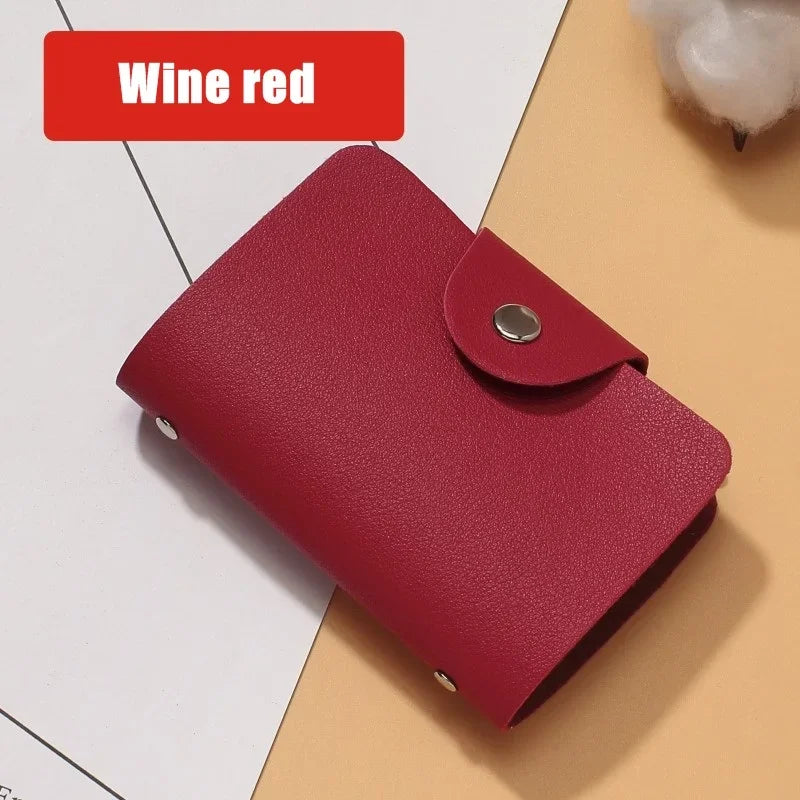 Porte-carte 24 fentes anti-vol en cuir pu pour femme et homme — photo 8