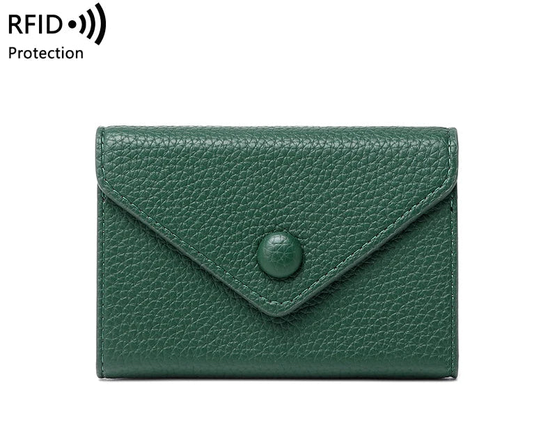 Porte-carte accordéon anti-fraude rfid en cuir pu grainé avec poche monnaie — photo 6