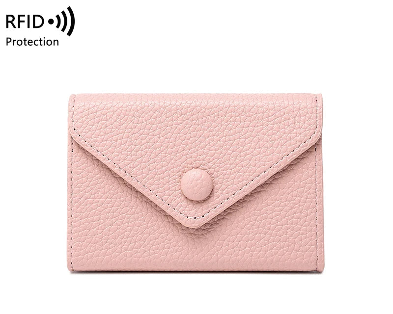 Porte-carte accordéon anti-fraude rfid en cuir pu grainé avec poche monnaie — photo 7 Image
