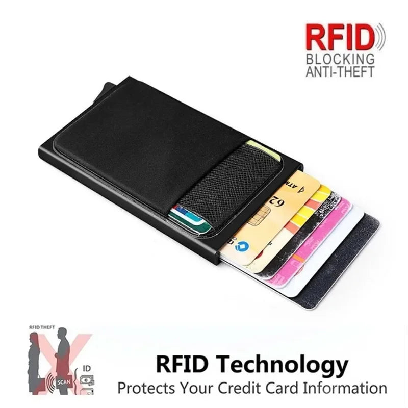 Porte-carte minimaliste en aluminium et Lycra avec protection RFID — photo 2